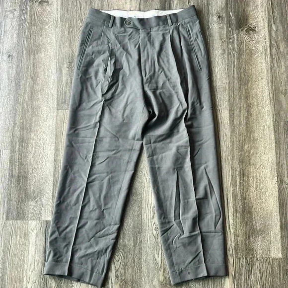 Hugo Boss Other - Hugo Boss Pants Gray Lopez Dress Pants Size 34 Office Work Slacks Virgin Wool
